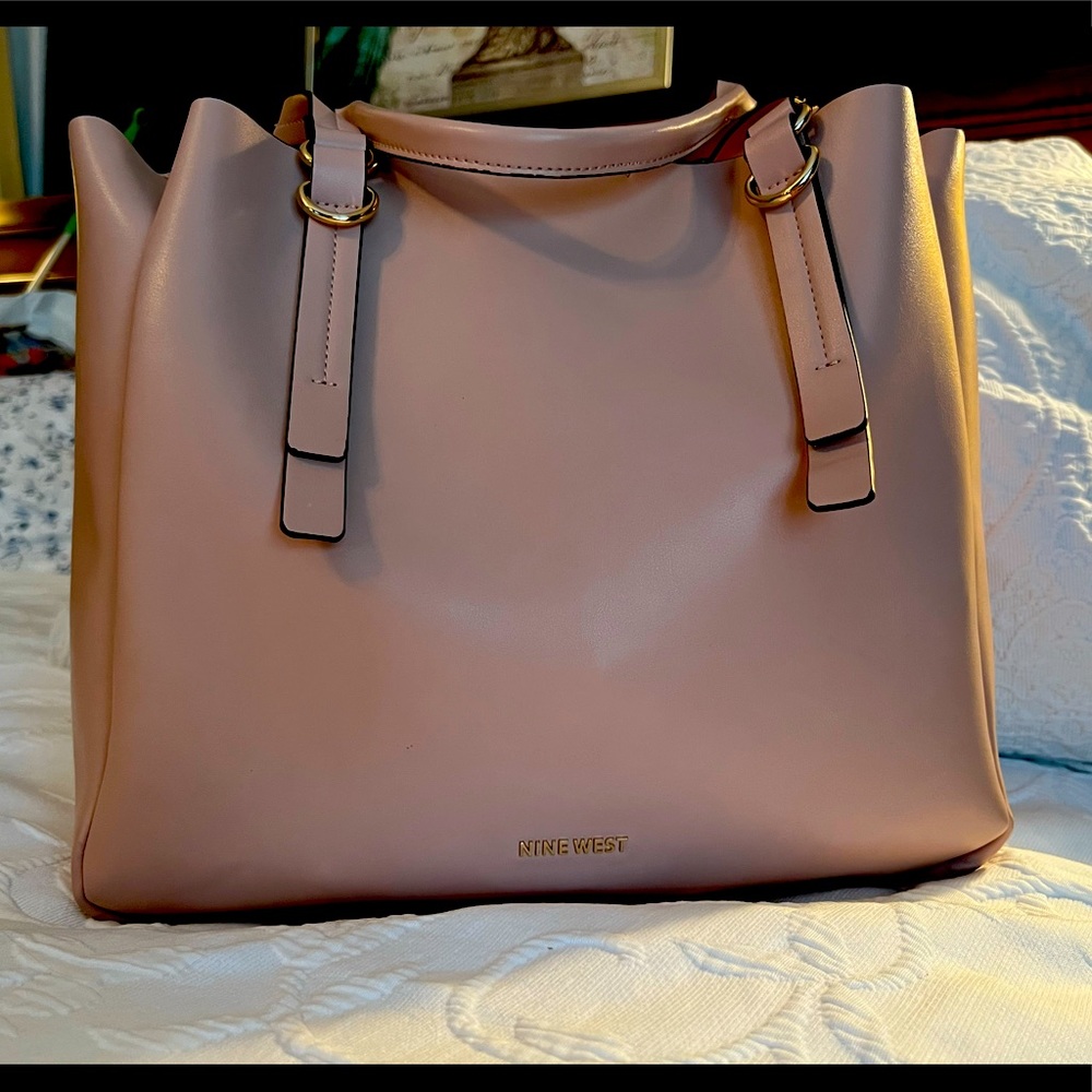 Nine West Muted Pink Maisie Vegan Leather Tote